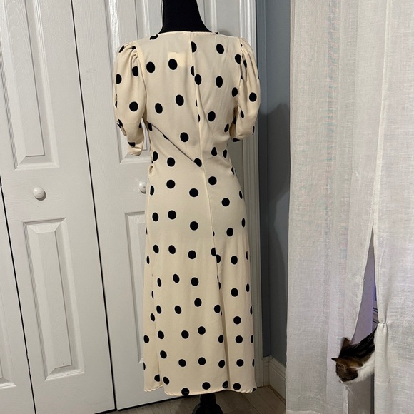 a new day Cream Midi Dress with Black Polka Dots - Picture 3 of 7